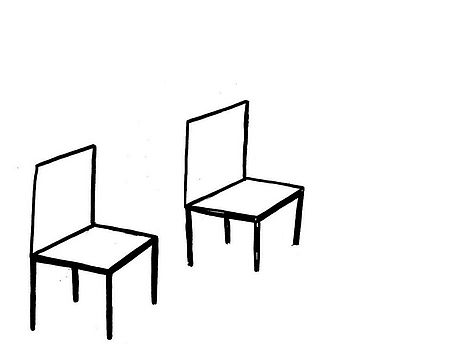 Zwei harte St&uuml;hle